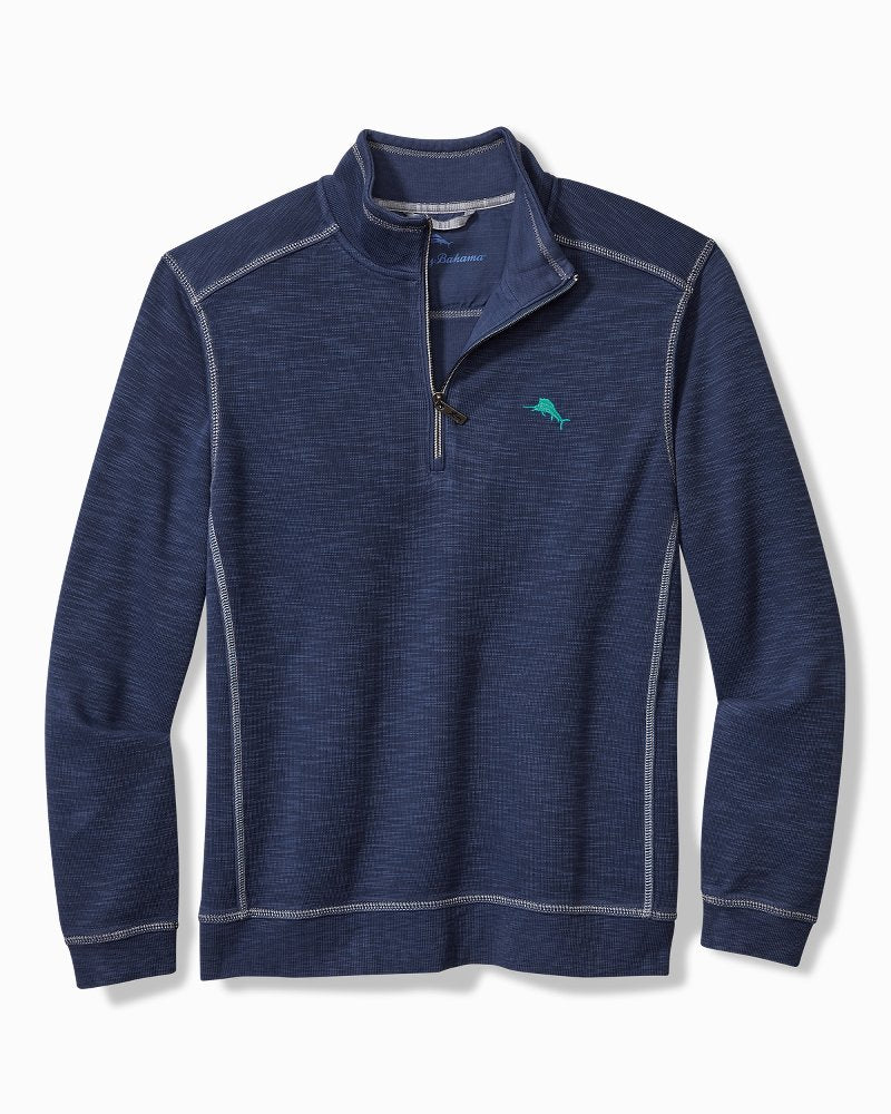 Tobago Bay Half-Zip Sweatshirt Island Navy | Tommy Bahama Recommended - Tobago Bay Half-Zip Sweatshirt