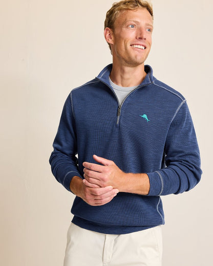 Tobago Bay Half-Zip Sweatshirt Island Navy | Tommy Bahama Recommended - Tobago Bay Half-Zip Sweatshirt