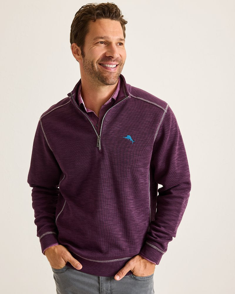 Tobago Bay Half-Zip Sweatshirt Blackberry Fizz | Tommy Bahama Featured - Tobago Bay Half-Zip Sweatshirt