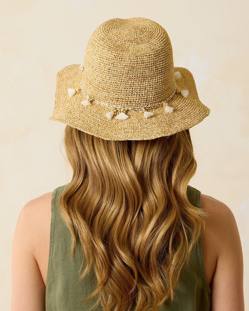 Taylor Straw Raffia Lux Hat Natural/Gold/White | Tommy Bahama Hot Sale - Taylor Straw Raffia Lux Hat