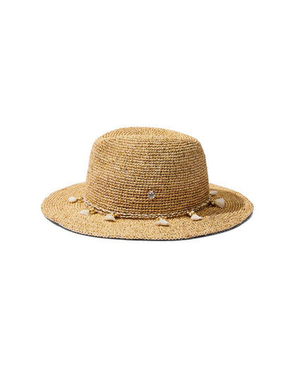 Taylor Straw Raffia Lux Hat Natural/Gold/White | Tommy Bahama Hot Sale - Taylor Straw Raffia Lux Hat