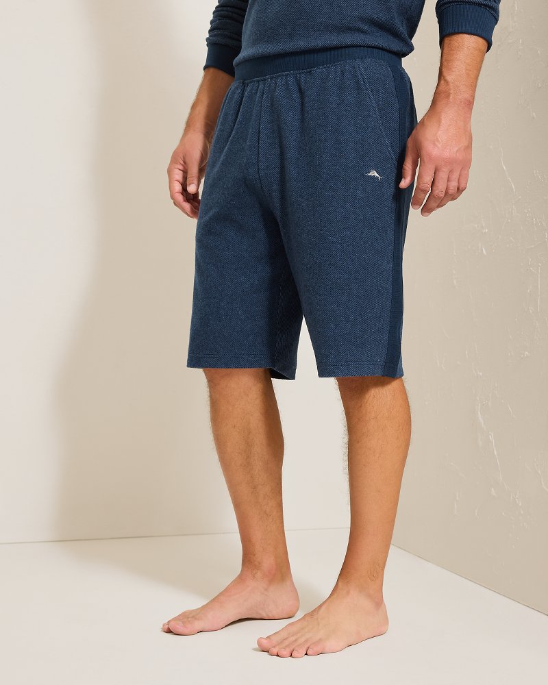 Textured Twill Stripe Pajama Shorts Dark Moonlight | Tommy Bahama New - Textured Twill Stripe Pajama Shorts