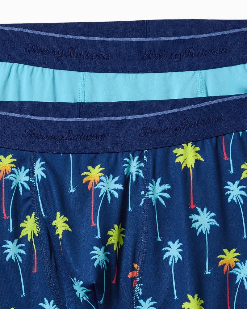 Aloha Print Tech Boxer Briefs - 2-Pack Island Navy | Tommy Bahama Signature - Aloha Print Tech Boxer Briefs - 2-Pack