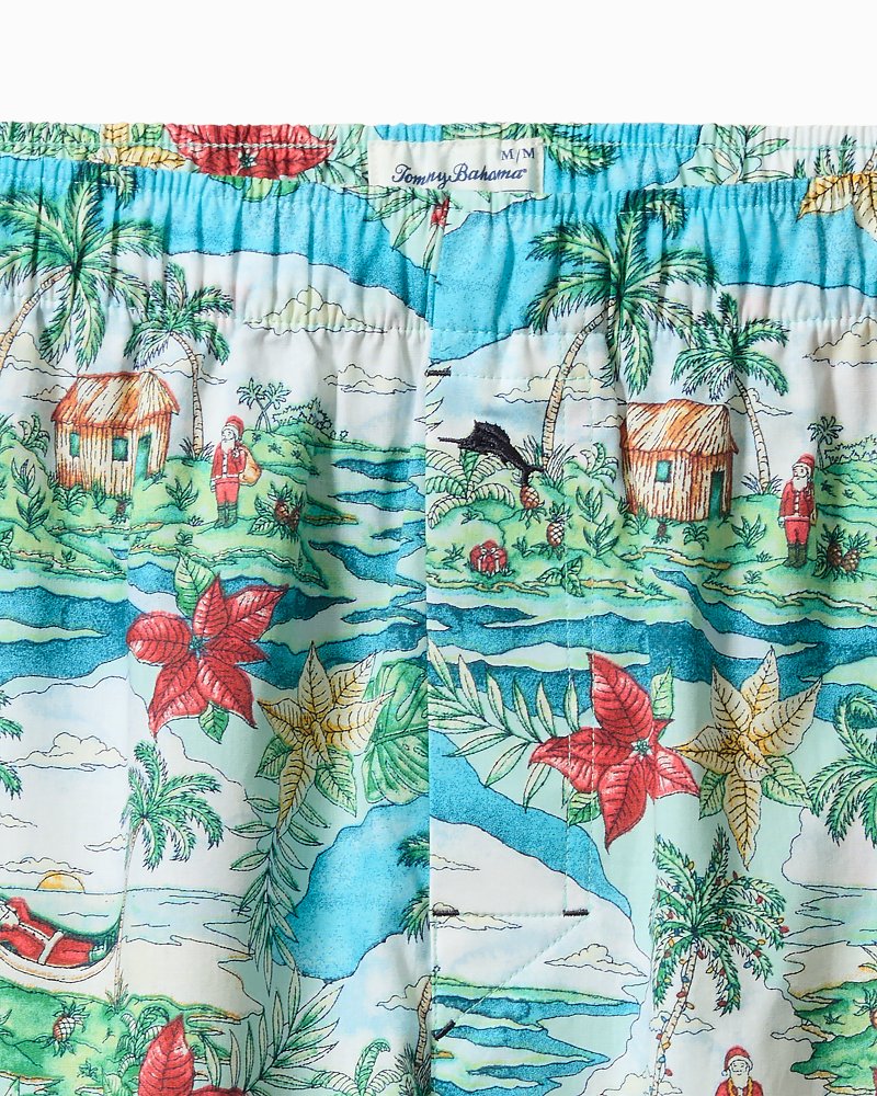 Big & Tall Woven Tropical Print Boxers Big Sky Blue | Tommy Bahama Popular - Big & Tall Woven Tropical Print Boxers