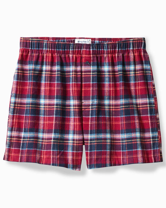 Flannel Plaid Boxers Beet Red | Tommy Bahama Top Pick - Flannel Plaid Boxers