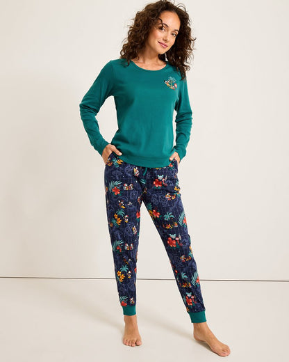 Disney Long Sleeve & Pants Family Pajama Set Tropical Teal | Tommy Bahama Best Price - Disney Long Sleeve & Pants Family Pajama Set