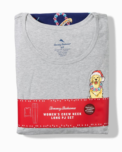 Holiday Dog Long Sleeve & Pants Family Pajama Set Island Navy | Tommy Bahama Discount - Holiday Dog Long Sleeve & Pants Family Pajama Set