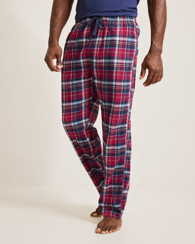 Flannel Plaid Pajama Pants Beet Red | Tommy Bahama Great Value - Flannel Plaid Pajama Pants