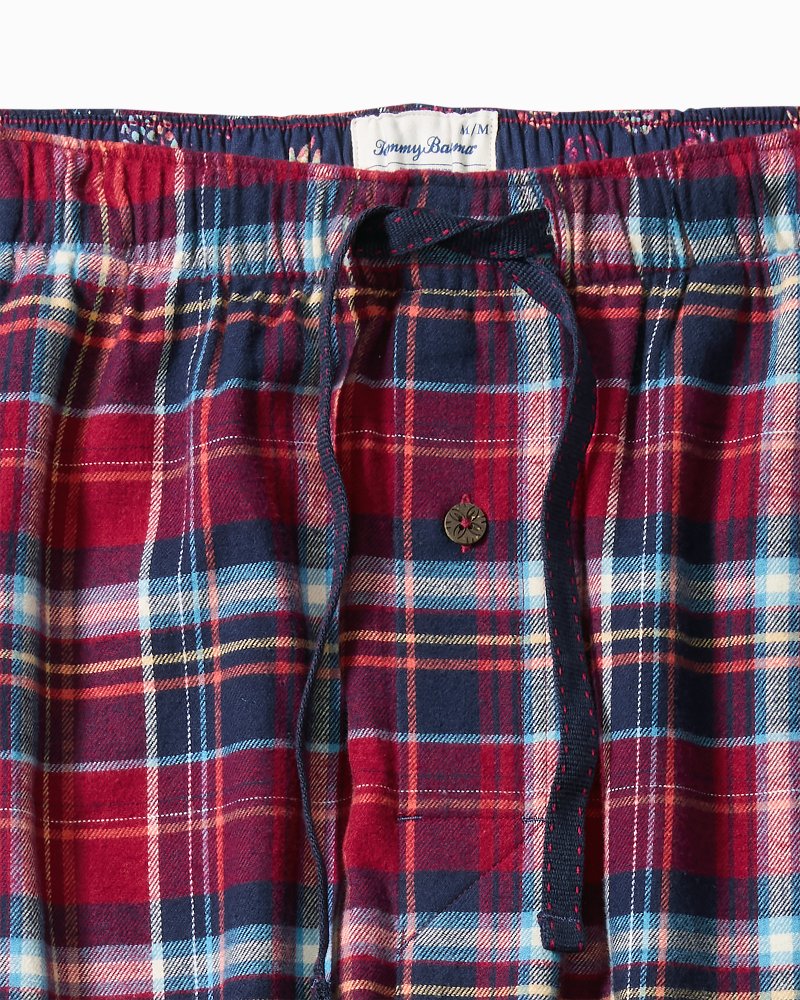 Flannel Plaid Pajama Pants Beet Red | Tommy Bahama Great Value - Flannel Plaid Pajama Pants