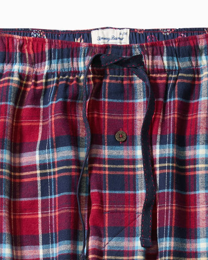 Big & Tall Flannel Plaid Pajama Pants Beet Red | Tommy Bahama Quality - Big & Tall Flannel Plaid Pajama Pants