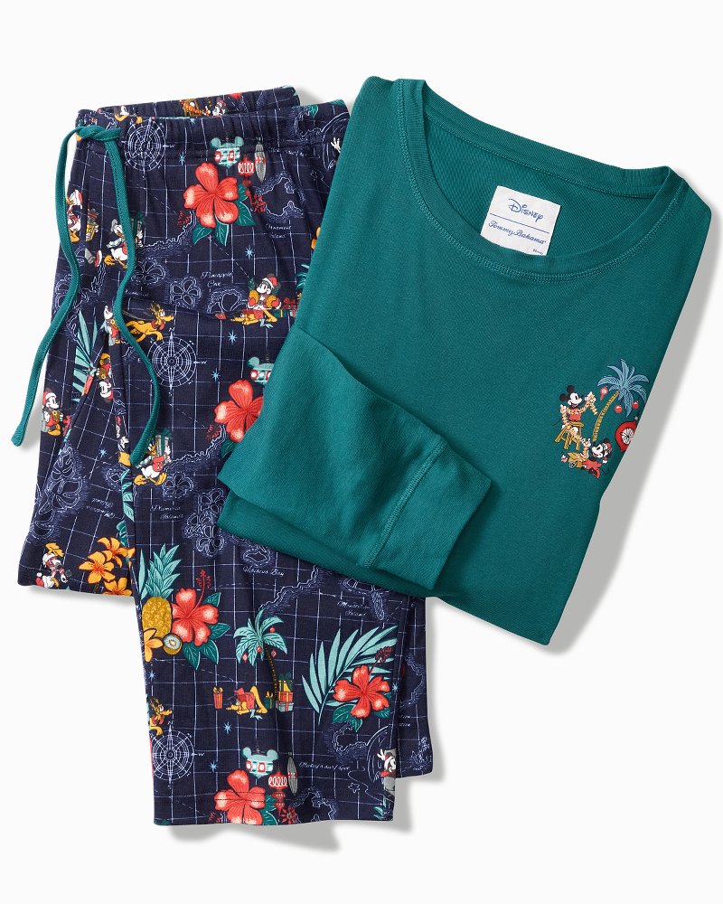 Disney Long Sleeve & Pants Family Pajama Set Tropical Teal | Tommy Bahama Hot Sale - Disney Long Sleeve & Pants Family Pajama Set