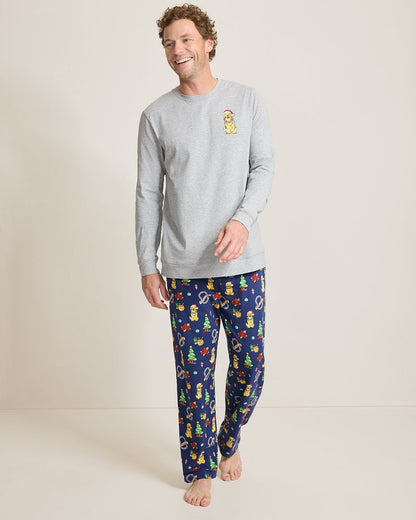 Holiday Dog Long Sleeve & Pants Pajama Set Island Navy | Tommy Bahama Trusted - Holiday Dog Long Sleeve & Pants Pajama Set