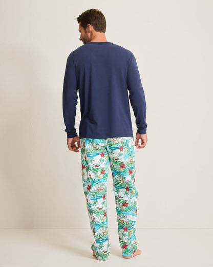 Jersey Long Sleeve & Pants Pajama Set Big Sky Blue | Tommy Bahama Value - Jersey Long Sleeve & Pants Pajama Set
