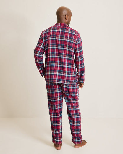 Flannel Long Sleeve & Pants Pajama Set Beet Red | Tommy Bahama Deals - Flannel Long Sleeve & Pants Pajama Set