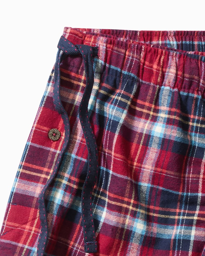 Flannel Long Sleeve & Pants Pajama Set Beet Red | Tommy Bahama Deals - Flannel Long Sleeve & Pants Pajama Set