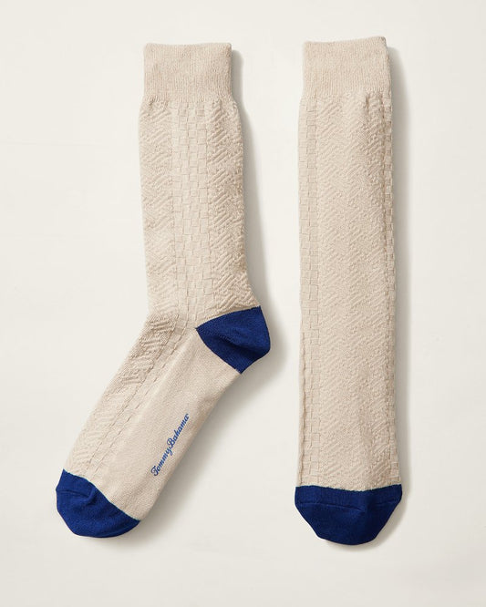 Lauhala Weave Socks Stone | Tommy Bahama Exclusive - Lauhala Weave Socks