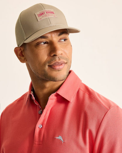 Vintage Tommy Bahama Packable Trucker Cap Khaki | Tommy Bahama Quality - Vintage Tommy Bahama Packable Trucker Cap