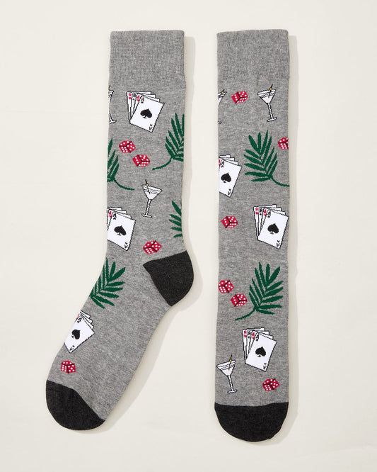 Bet the Deck Socks Grey Heather | Tommy Bahama Recommended - Bet the Deck Socks