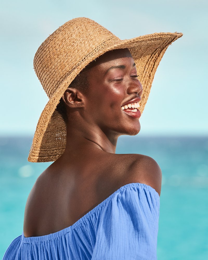 Raffia Braided Floppy Hat Natural | Tommy Bahama Premium - Raffia Braided Floppy Hat