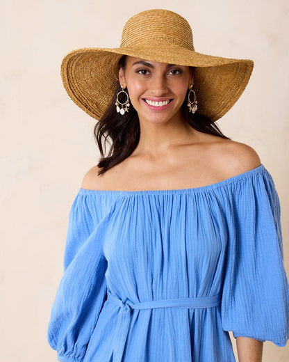 Raffia Braided Floppy Hat Natural | Tommy Bahama Premium - Raffia Braided Floppy Hat