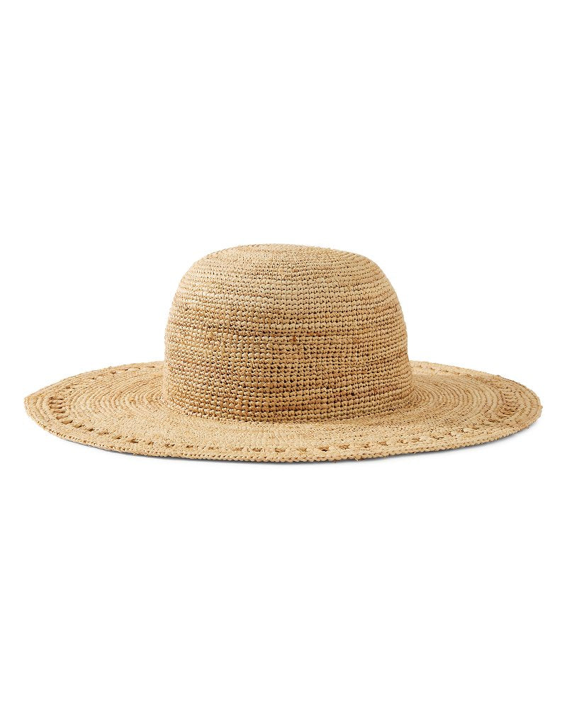 Isla Crochet Raffia Sun Hat Natural | Tommy Bahama Quality - Isla Crochet Raffia Sun Hat