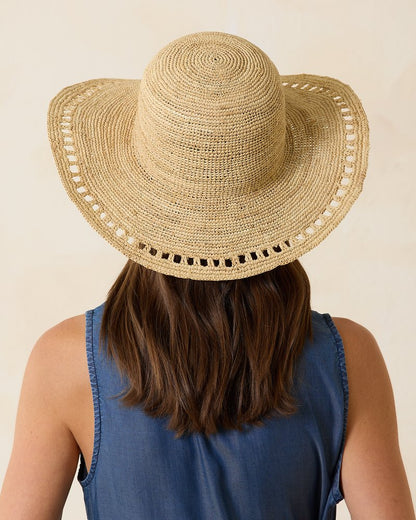 Isla Crochet Raffia Sun Hat Natural | Tommy Bahama Quality - Isla Crochet Raffia Sun Hat