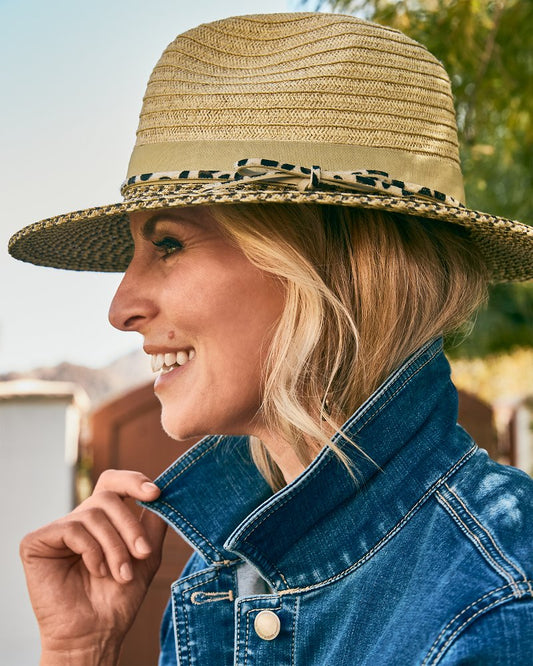 Color Block Fedora Tan | Tommy Bahama Premium - Color Block Fedora