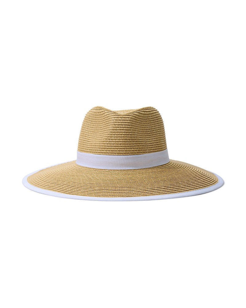 Pinched-Crown Face Saver Hat Natural/White | Tommy Bahama Smart Buy - Pinched-Crown Face Saver Hat