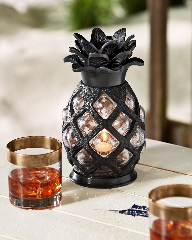 Large Glass Pineapple Votive Holder Clear | Tommy Bahama Great Value - Large Glass Pineapple Votive Holder