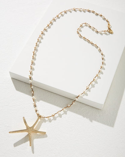 Island Essence Starfish Pendant Necklace Gold | Tommy Bahama Trusted - Island Essence Starfish Pendant Necklace