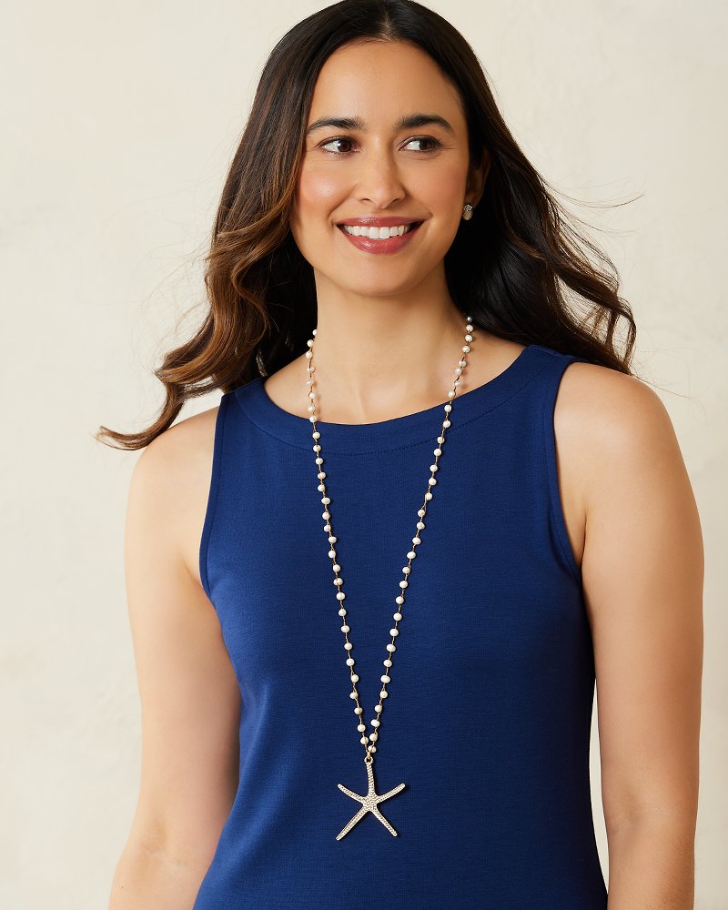 Island Essence Starfish Pendant Necklace Gold | Tommy Bahama Trusted - Island Essence Starfish Pendant Necklace