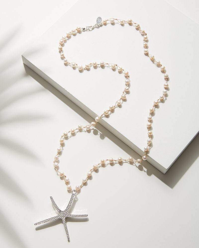 Island Essence Starfish Pendant Necklace Silver | Tommy Bahama Everyday - Island Essence Starfish Pendant Necklace