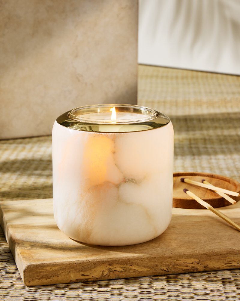 Island Glow Luminary Vessel Natural/Gold | Tommy Bahama Essential - Island Glow Luminary Vessel