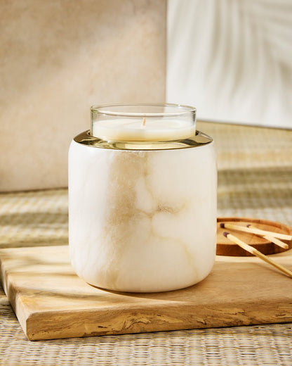 Island Glow Luminary Vessel Natural/Gold | Tommy Bahama Essential - Island Glow Luminary Vessel