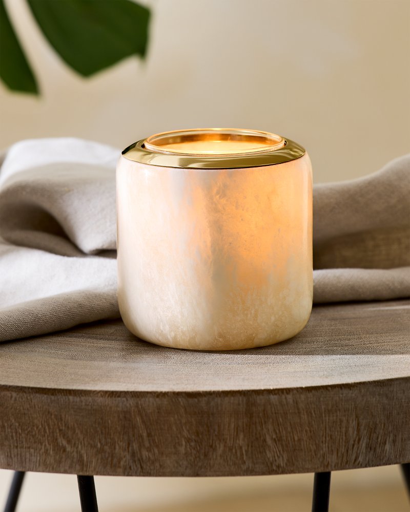 Island Glow Luminary Vessel Natural/Gold | Tommy Bahama Essential - Island Glow Luminary Vessel