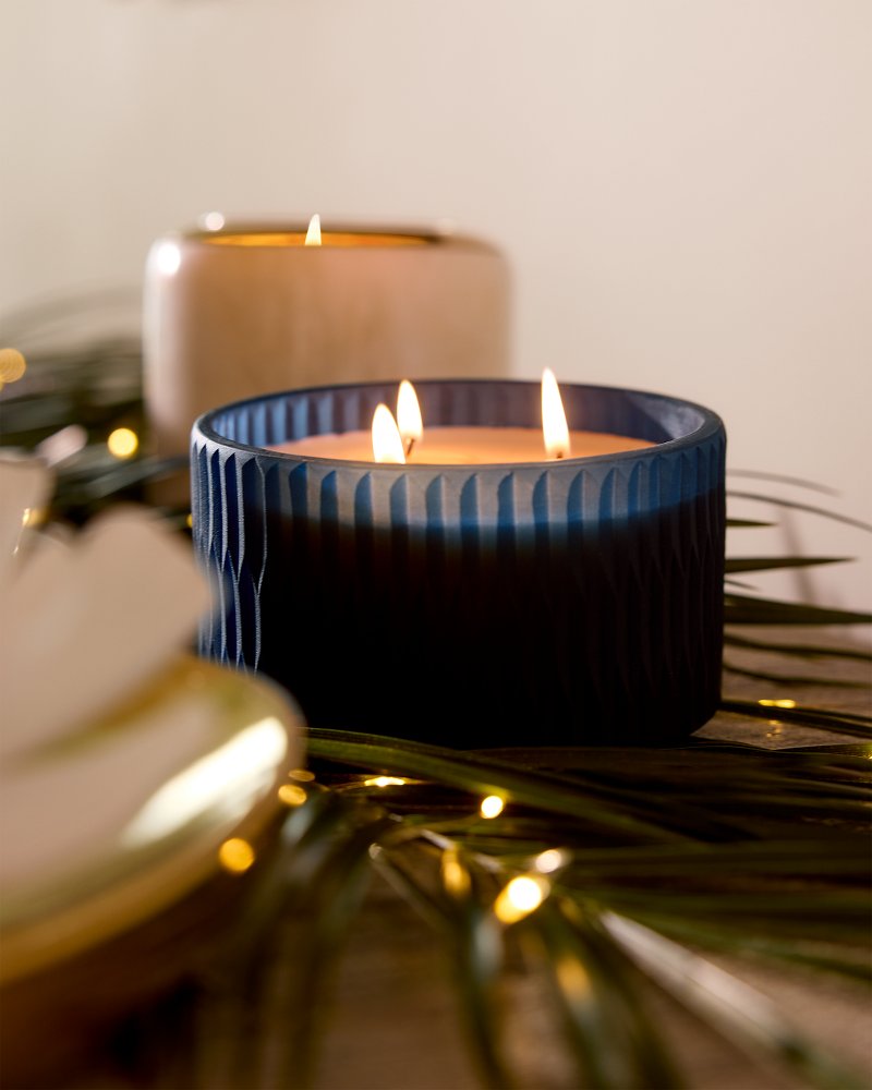 Island Blend 11.3-oz. Cut Glass 3-Wick Candle Island Blend | Tommy Bahama Best Seller - Island Blend 11.3-oz. Cut Glass 3-Wick Candle