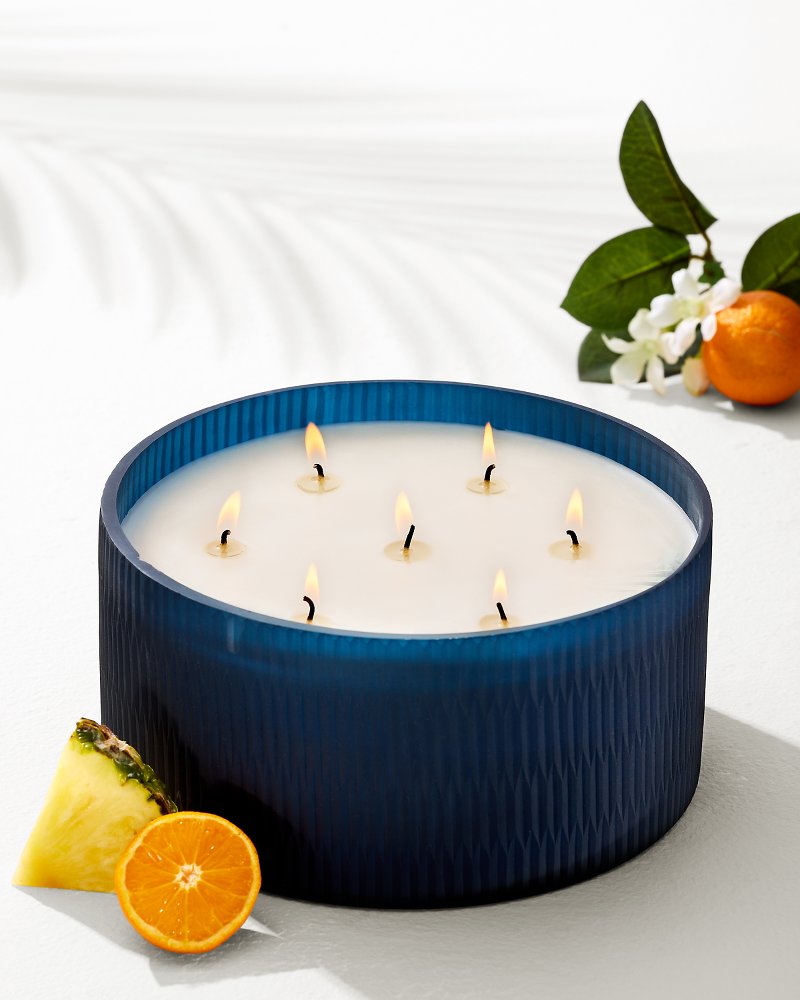 Island Blend 57-oz. Cut Glass 7-Wick Candle Island Blend | Tommy Bahama Customer Favorite - Island Blend 57-oz. Cut Glass 7-Wick Candle