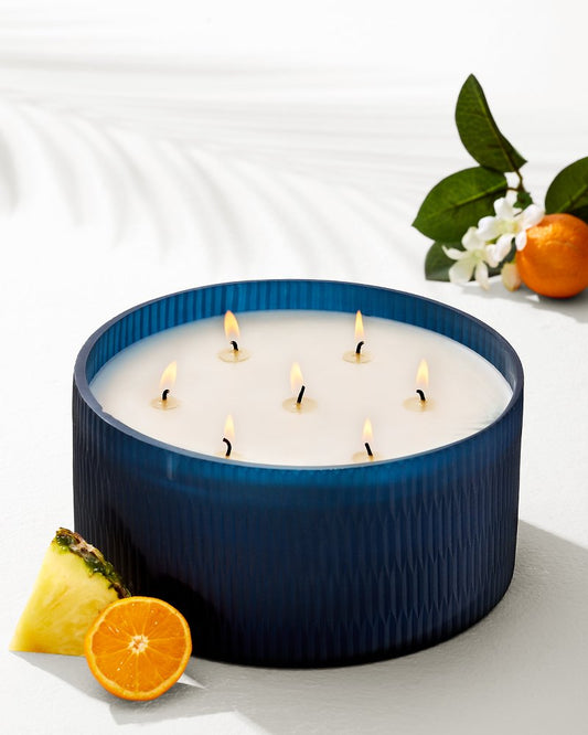 Island Blend 57-oz. Cut Glass 7-Wick Candle Island Blend | Tommy Bahama Customer Favorite - Island Blend 57-oz. Cut Glass 7-Wick Candle