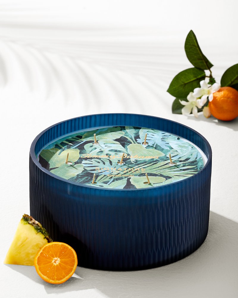 Island Blend 57-oz. Cut Glass 7-Wick Candle Island Blend | Tommy Bahama Customer Favorite - Island Blend 57-oz. Cut Glass 7-Wick Candle