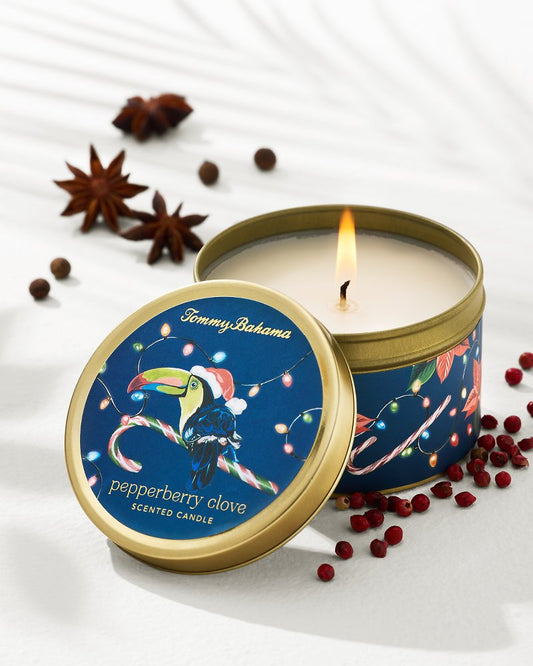 Pepperberry Clove 6-oz. Travel Candle Tin Multicolor | Tommy Bahama Quality - Pepperberry Clove 6-oz. Travel Candle Tin