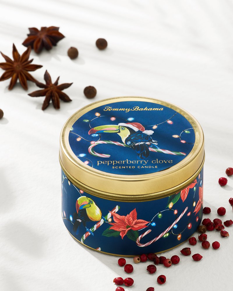 Pepperberry Clove 6-oz. Travel Candle Tin Multicolor | Tommy Bahama Quality - Pepperberry Clove 6-oz. Travel Candle Tin