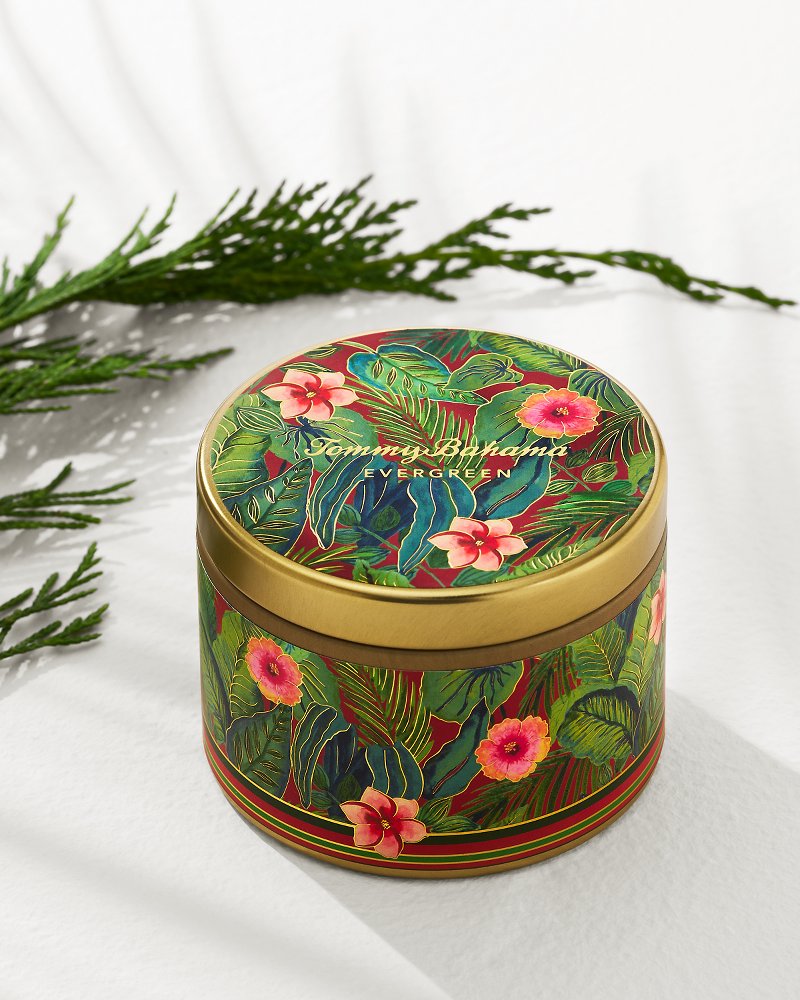 Evergreen 7.1-oz Travel Candle Tin Evergreen | Tommy Bahama New - Evergreen 7.1-oz Travel Candle Tin