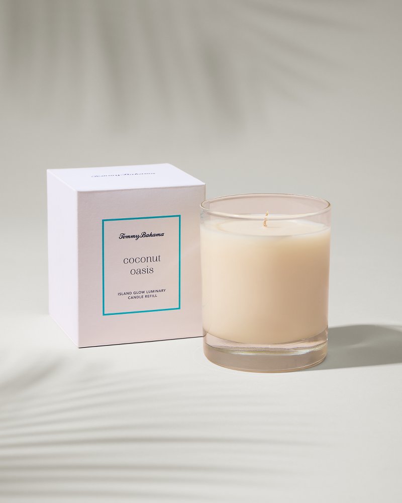 Island Glow Luminary Candle Refill - Coconut Oasis Coconut Oasis | Tommy Bahama New - Island Glow Luminary Candle Refill - Coconut Oasis