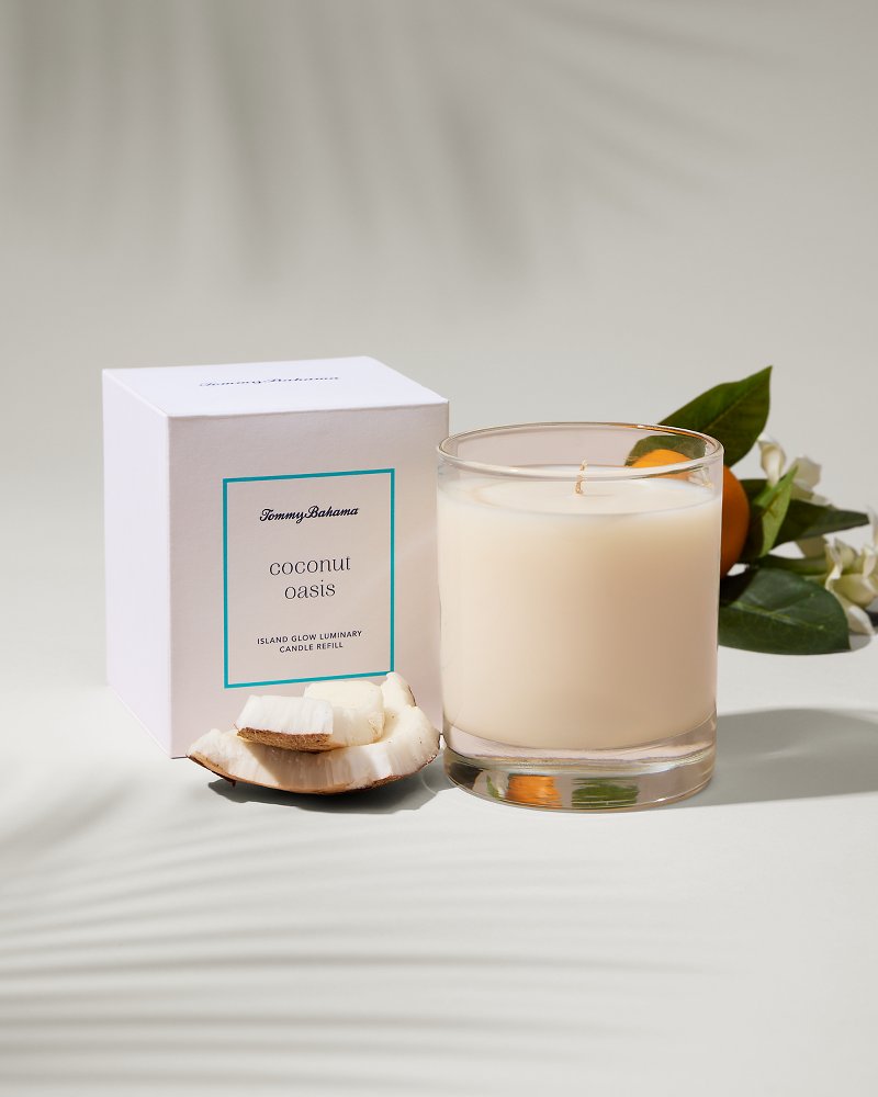 Island Glow Luminary Candle Refill - Coconut Oasis Coconut Oasis | Tommy Bahama New - Island Glow Luminary Candle Refill - Coconut Oasis