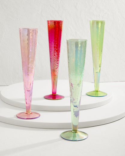 Luster Champagne Glasses — Set of 4 Multicolor | Tommy Bahama Everyday - Luster Champagne Glasses — Set of 4