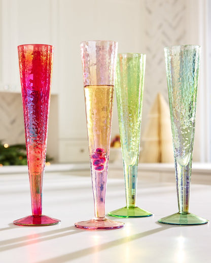 Luster Champagne Glasses — Set of 4 Multicolor | Tommy Bahama Everyday - Luster Champagne Glasses — Set of 4