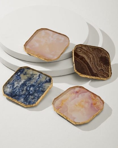 Agate Coasters — Set of 4 Multicolor | Tommy Bahama Popular - Agate Coasters — Set of 4