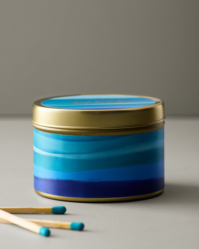 Sea Salt and Coastal Mist 6-oz. Tin Candle Multicolor | Tommy Bahama Premium - Sea Salt and Coastal Mist 6-oz. Tin Candle
