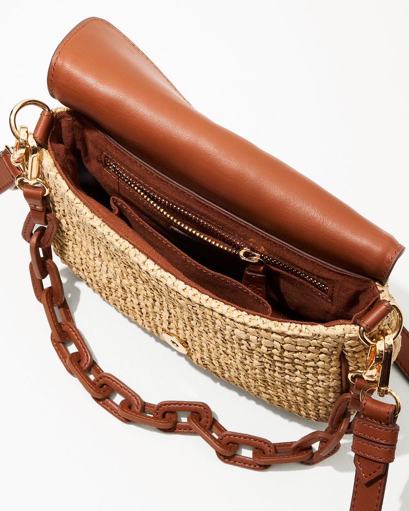 Raffia & Leather Chain Crossbody Multicolor | Tommy Bahama Discount - Raffia & Leather Chain Crossbody