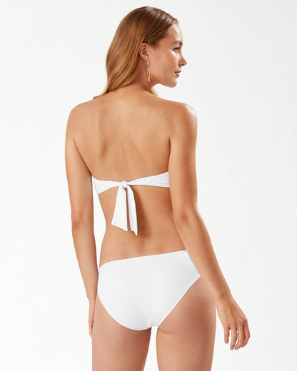 Pearl Twist-Front Bandeau Bikini Top White | Tommy Bahama Premium - Pearl Twist-Front Bandeau Bikini Top